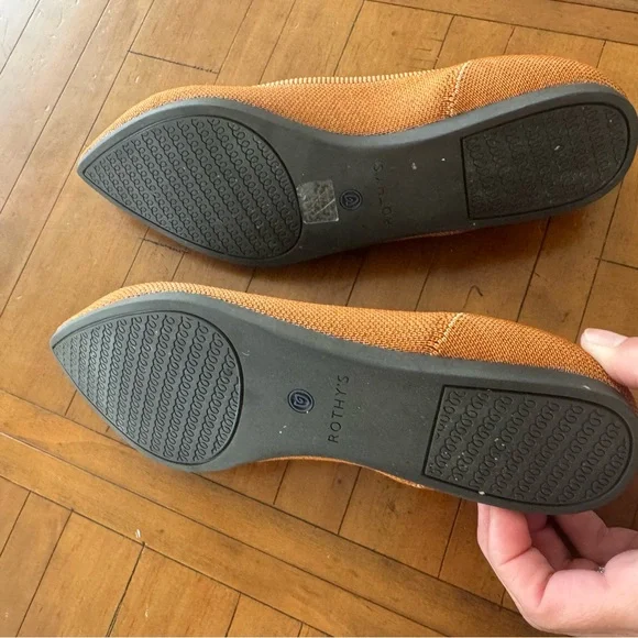 Rothy's Pointed Toe Tan Flats - Picture 4 of 4